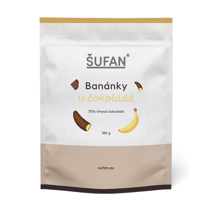 Šufan Banánky v 70% čokoládě 180g